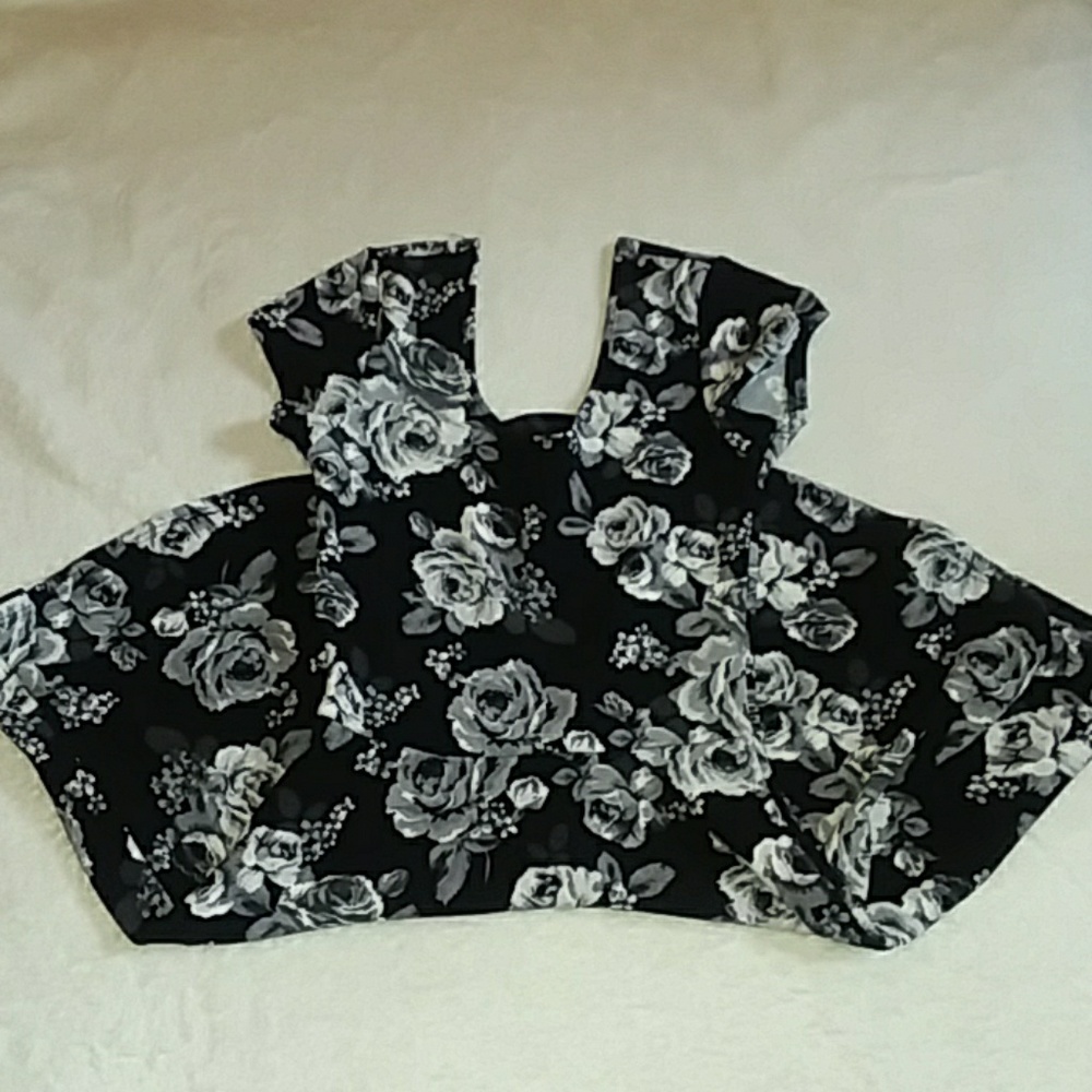 Black and White Floral Dress